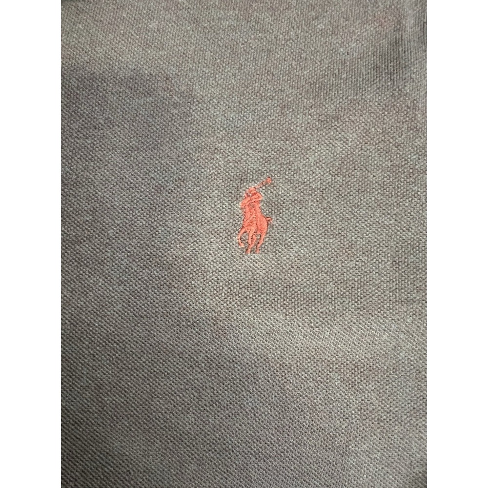 Polo Ralph Lauren Men's XL Brown Solid Long Sleeve Polo Collared Cotton Logo - Picture 3 of 15